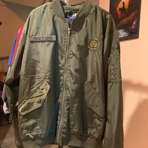 Proud to serve bomber jacket